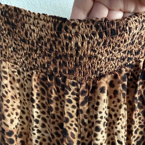 Aerie Party Pant Leopard Print Wide-Leg Flowy Pants XL - Picture 7 of 12